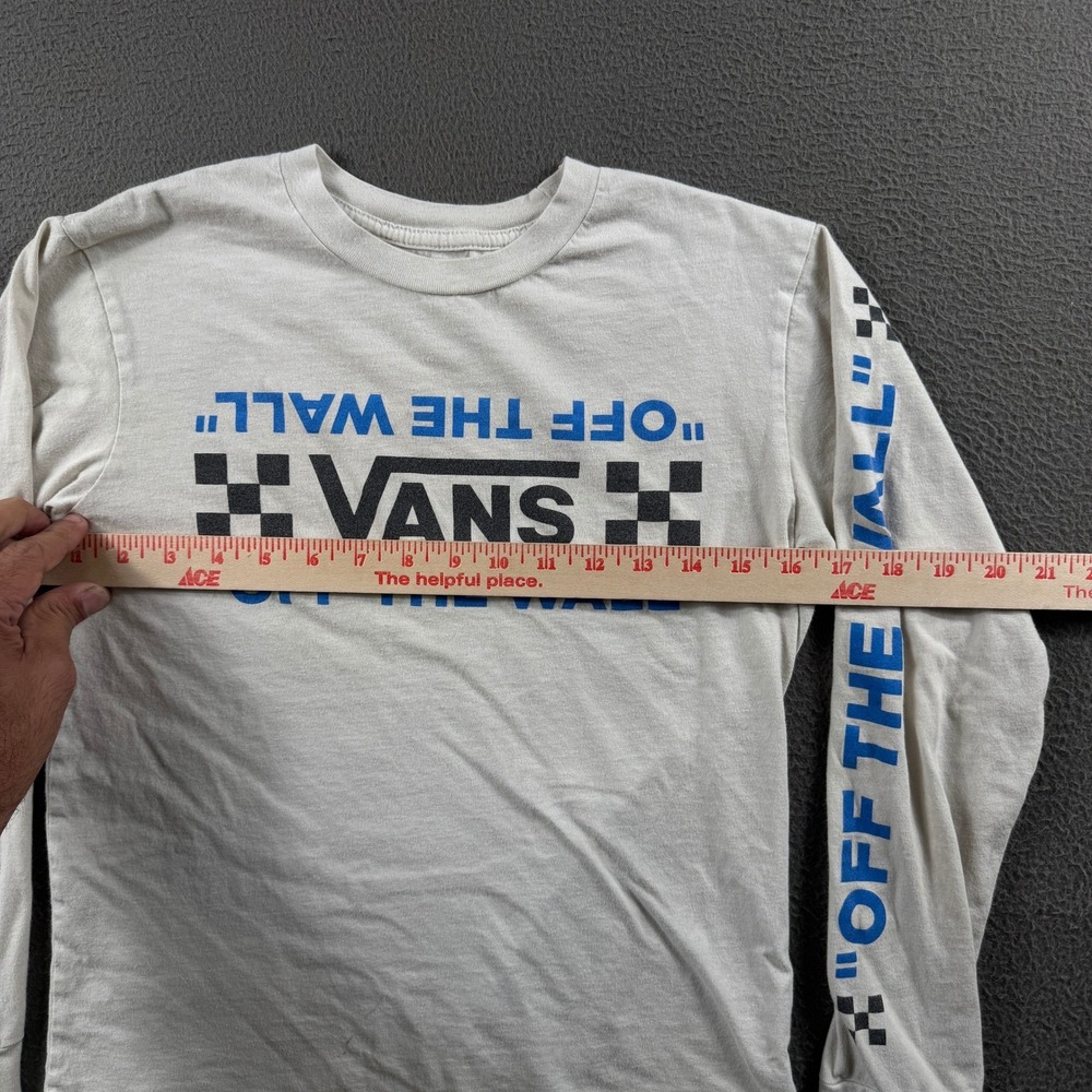Vans T Shirt Boys Kids M Gray Off The Wall Graphic Skate Streetwear Casual - Picture 3 of 5